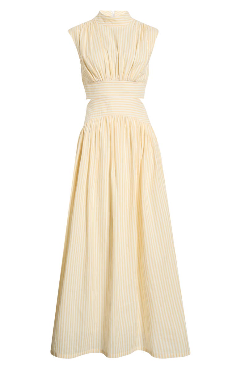Parker The Julianne Stripe Cotton Maxi Dress, Alternate, color, Pastel Yellow