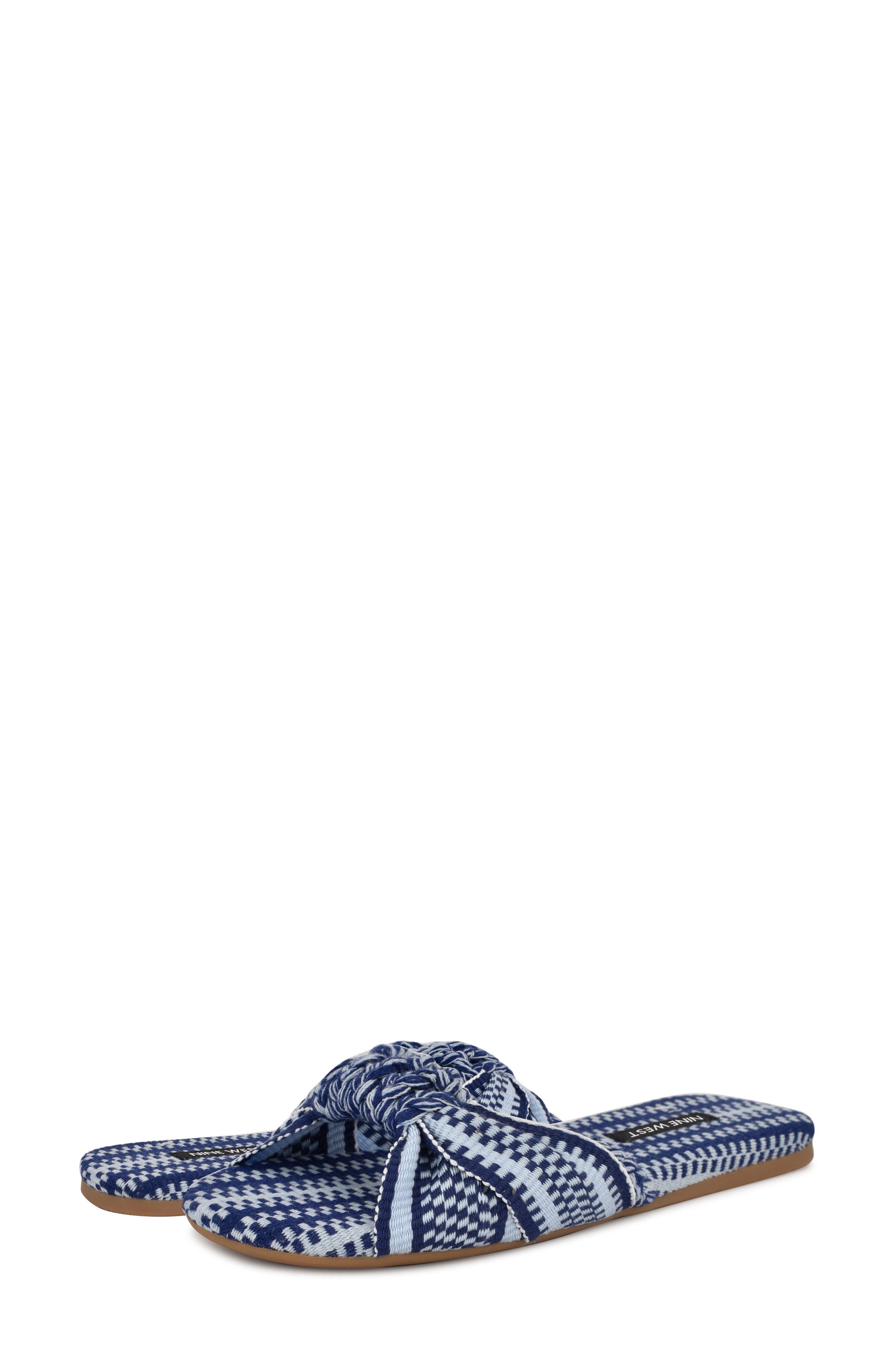 Nine West Lalta Slide Sandal, Alternate, color, Medium Blue