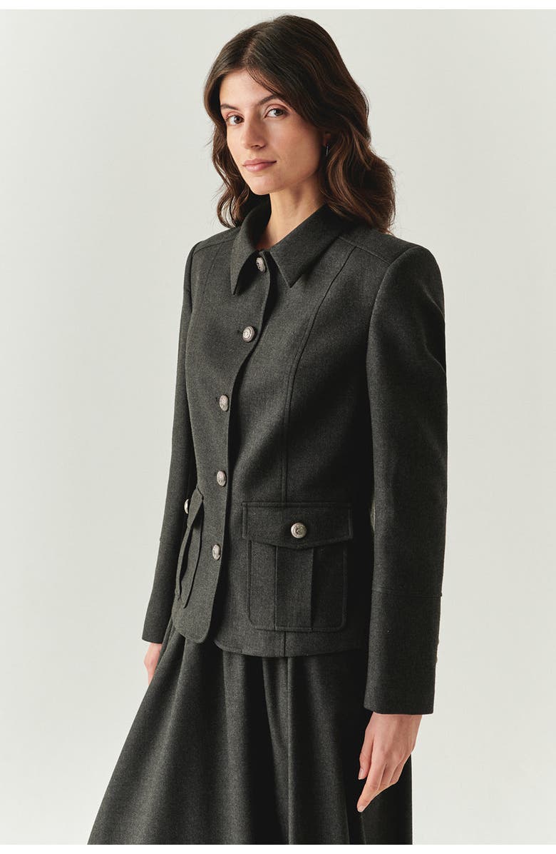 Exquise Aubrie Structured Jacket, Main, color, Grey