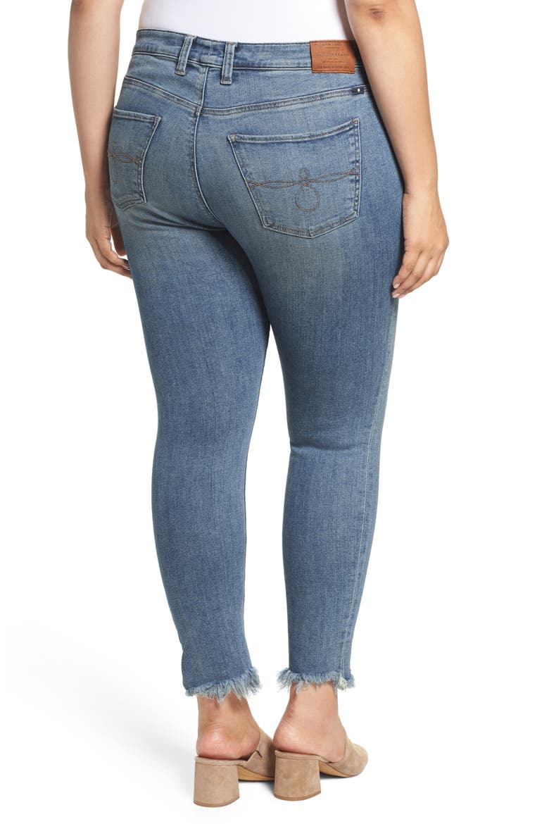 Ginger Fringed Hem Skinny Jeans, Alternate, color, THOREAU-P