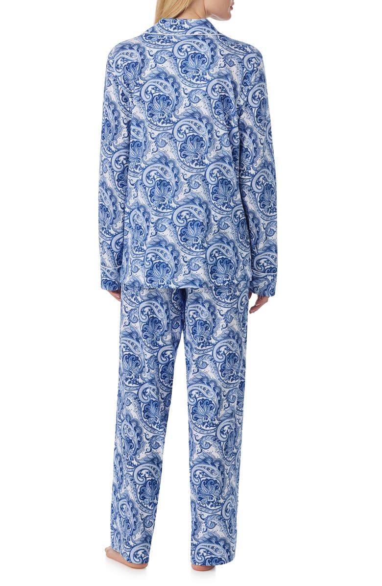 Lauren Ralph Lauren Print Cotton Blend Pajamas, Alternate, color, Paisley