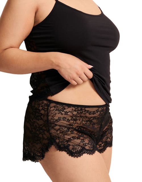 Adore Me Reign Women's Plus-size Cami & Short Set Lingerie In Black
