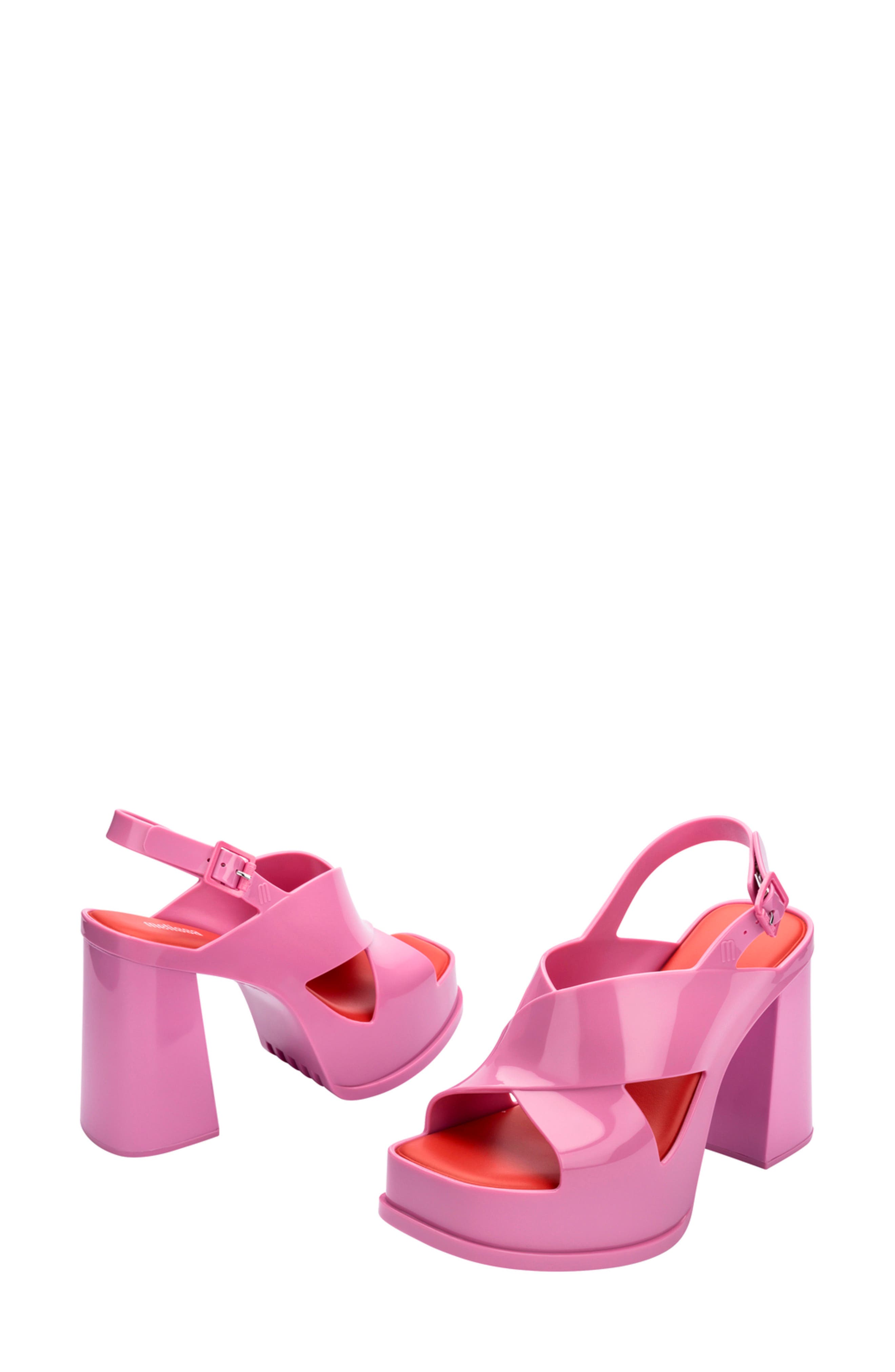 Dance Slingback Platform Sandal, Alternate, color, PINK/ RED