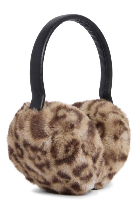 Esme Leopard Faux Fur Earmuffs