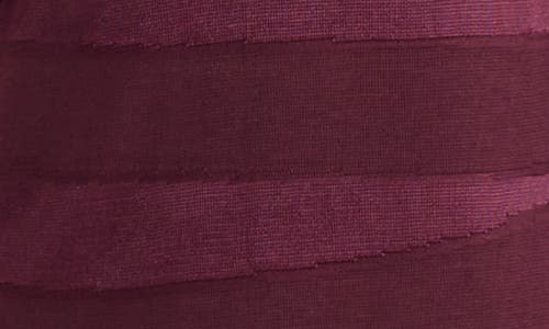 Misook Tonal Stripe Tunic In Red