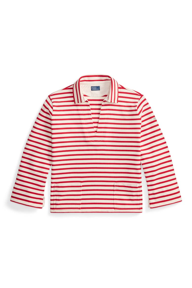 Mariner Stripe Jersey Top, Alternate, color, RED/ DECKWASH WHITE