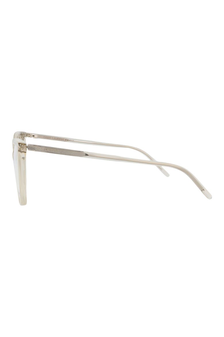 SL386 53mm Cat Eye Optical Glasses, Alternate, color, BEIGE BEIGE TRANSPARENT