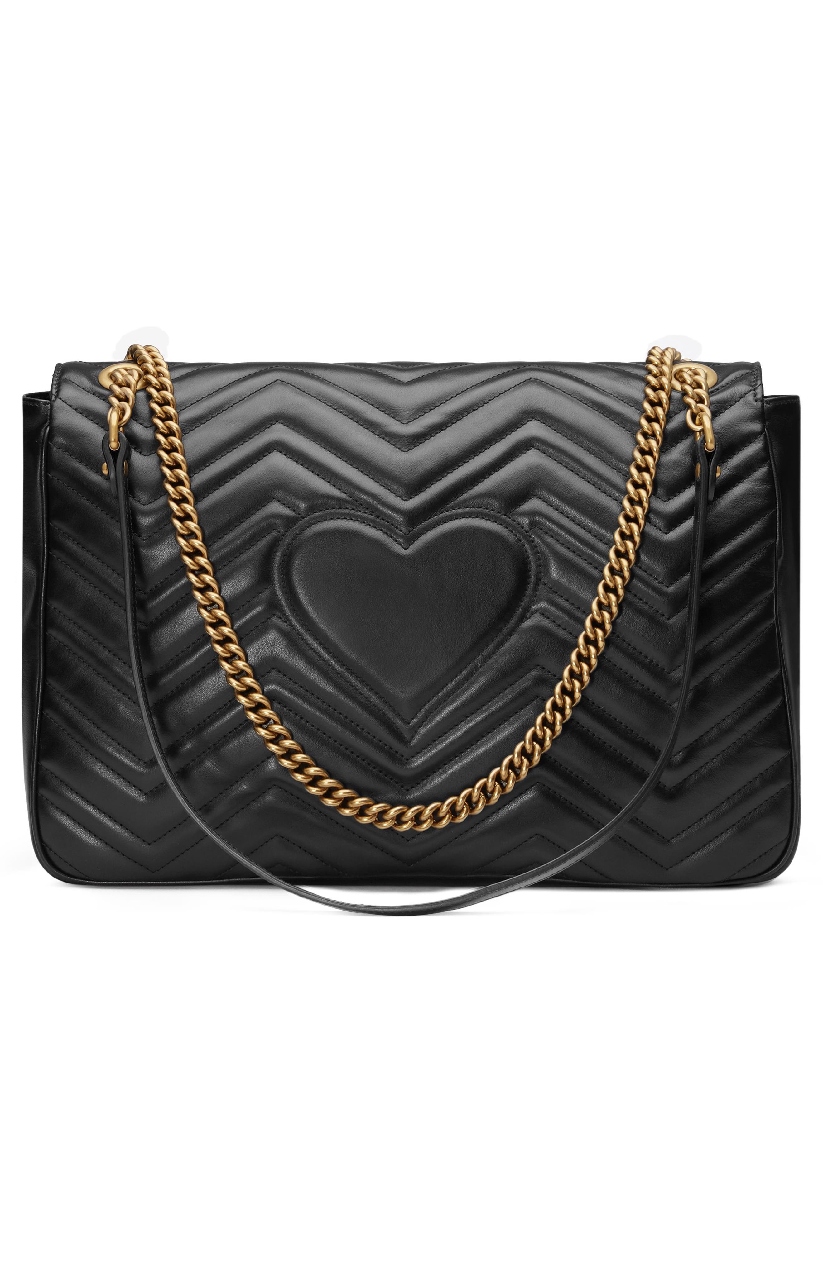 Gucci Large Matelassé Leather Shoulder Bag, Alternate, color, 