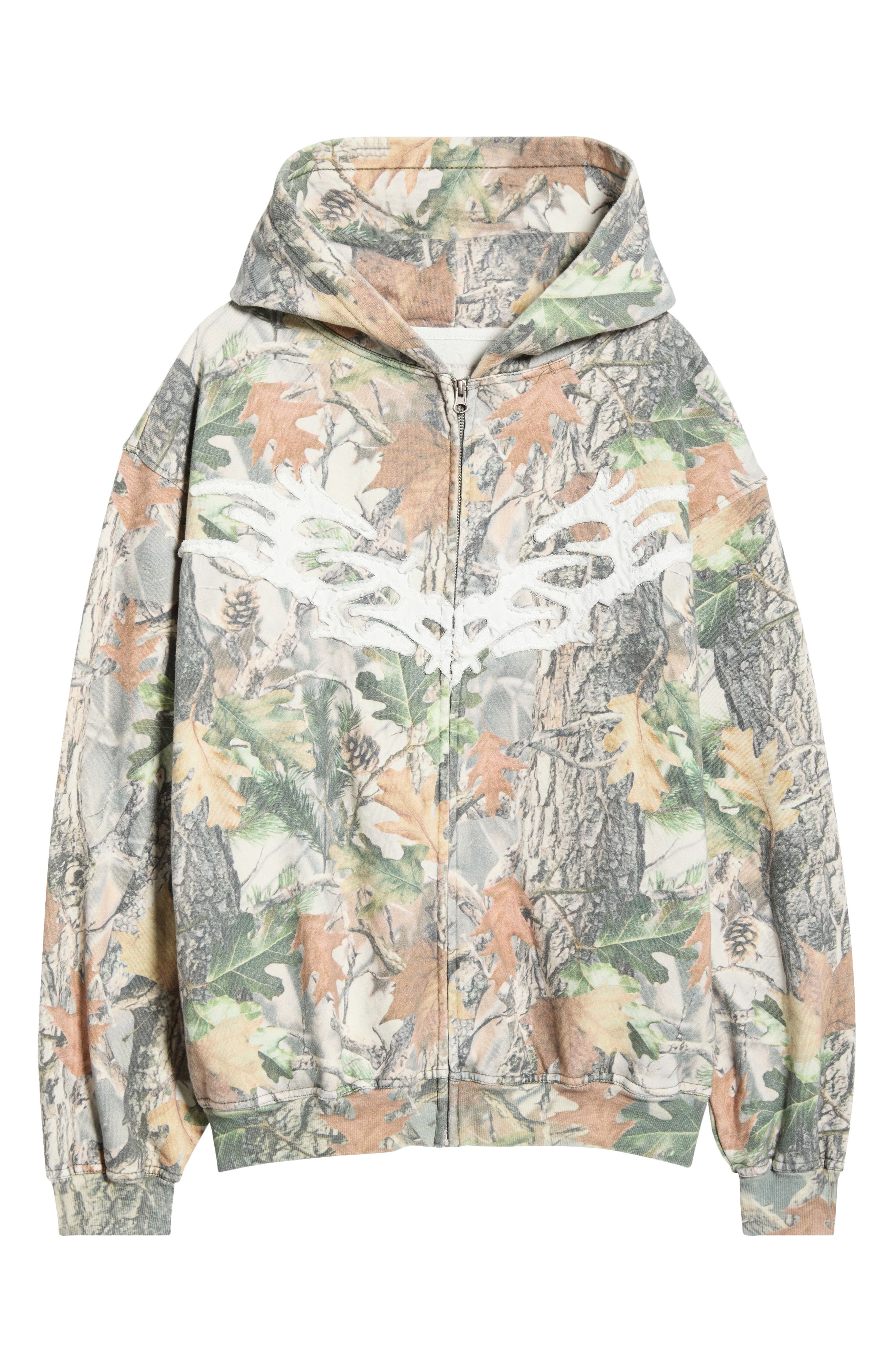 PacSun Chaos Appliqué Camouflage Zip Hoodie (Men) | Nordstrom