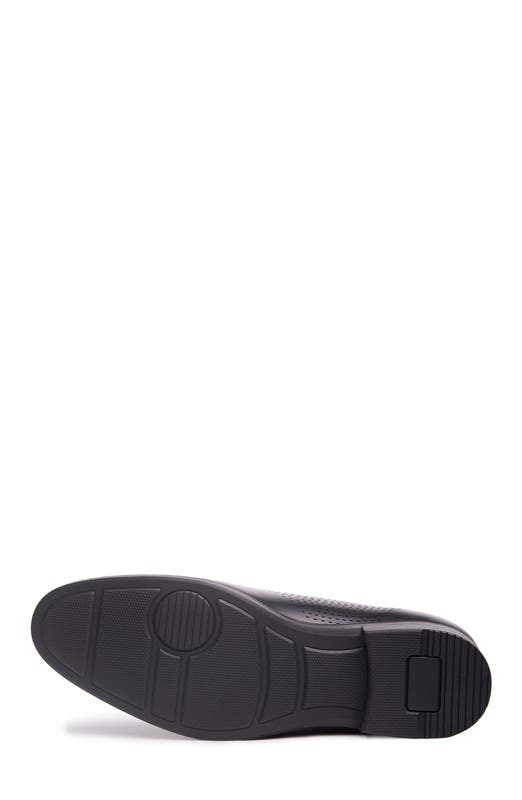 Marc Joseph New York East Road Hands-Free Slip On Technology Perforated Dress Oxfords, Alternate, color, Black Napa Leather