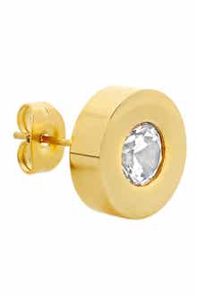 Swarovski Crystal Embellished Round Stud Earrings
