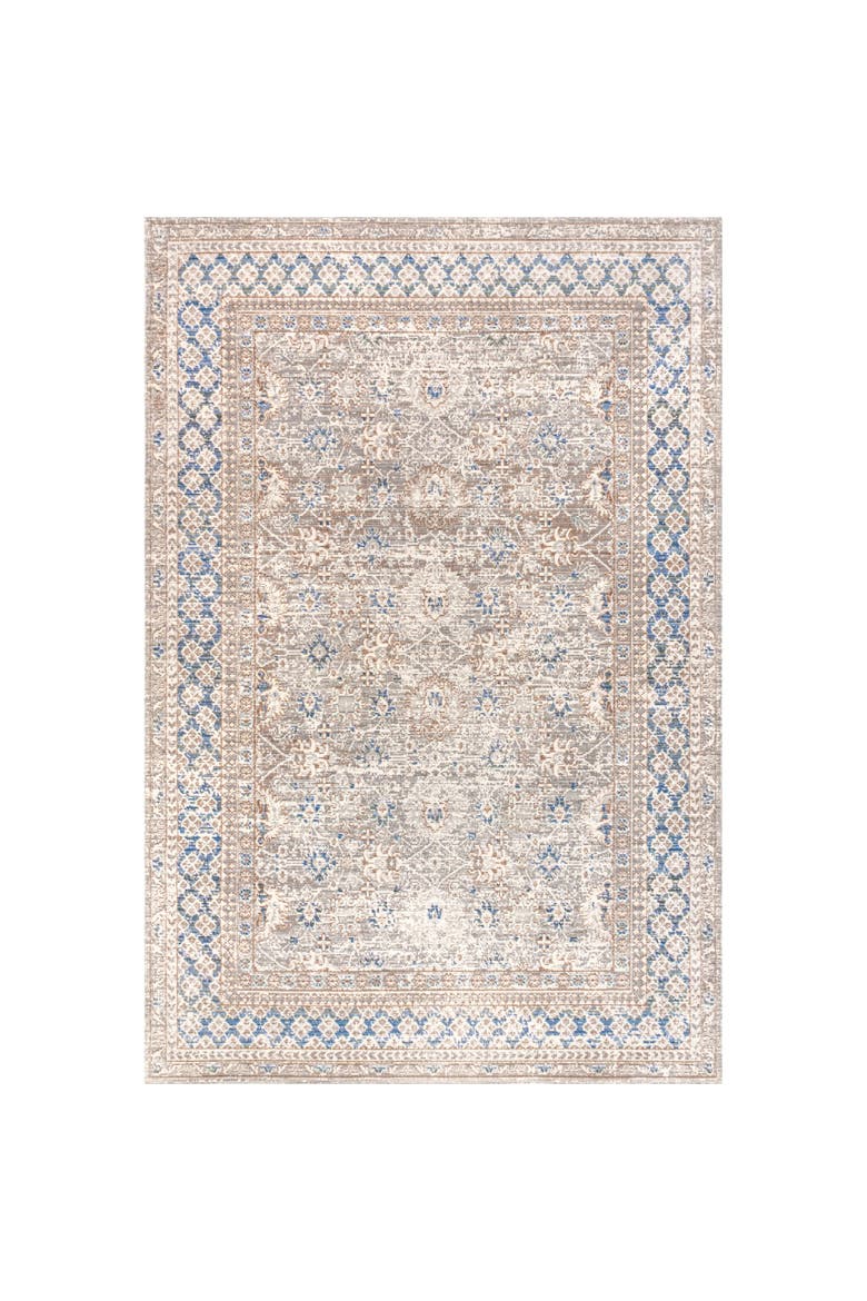 Goa Floral Medallion Traditional Area Rug, Main, color, Gray/Blue