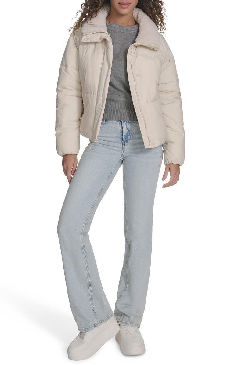 Levi's Western Puffer Jacket, Alternate, color, Almond Milk