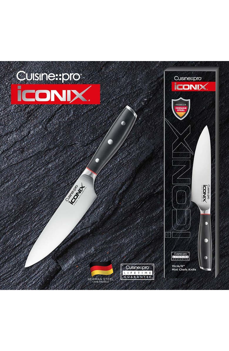 Cuisine::pro<sup>®</sup> iconiX<sup>®</sup> 6" Mini Chef's Knife, Alternate, color, Black
