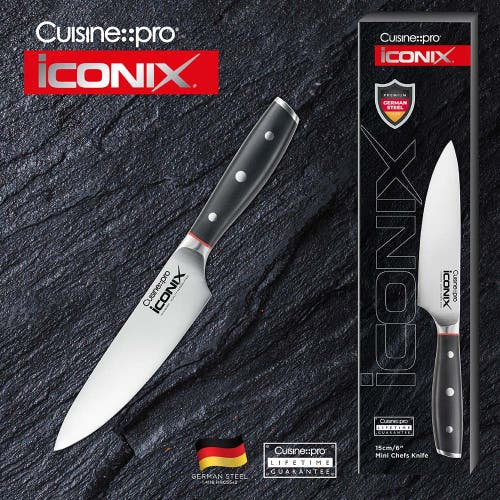 Cuisine::pro Iconix 6" Mini Chef Knife In Black