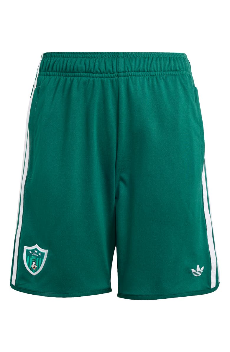 adidas Originals x Disney Kids' Goofy Shorts, Main, color, Collegiate Green/ White