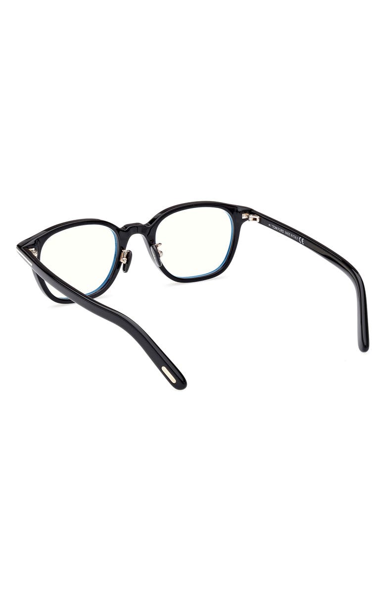 TOM FORD 49mm Square Blue Light Blocking Glasses, Alternate, color, 