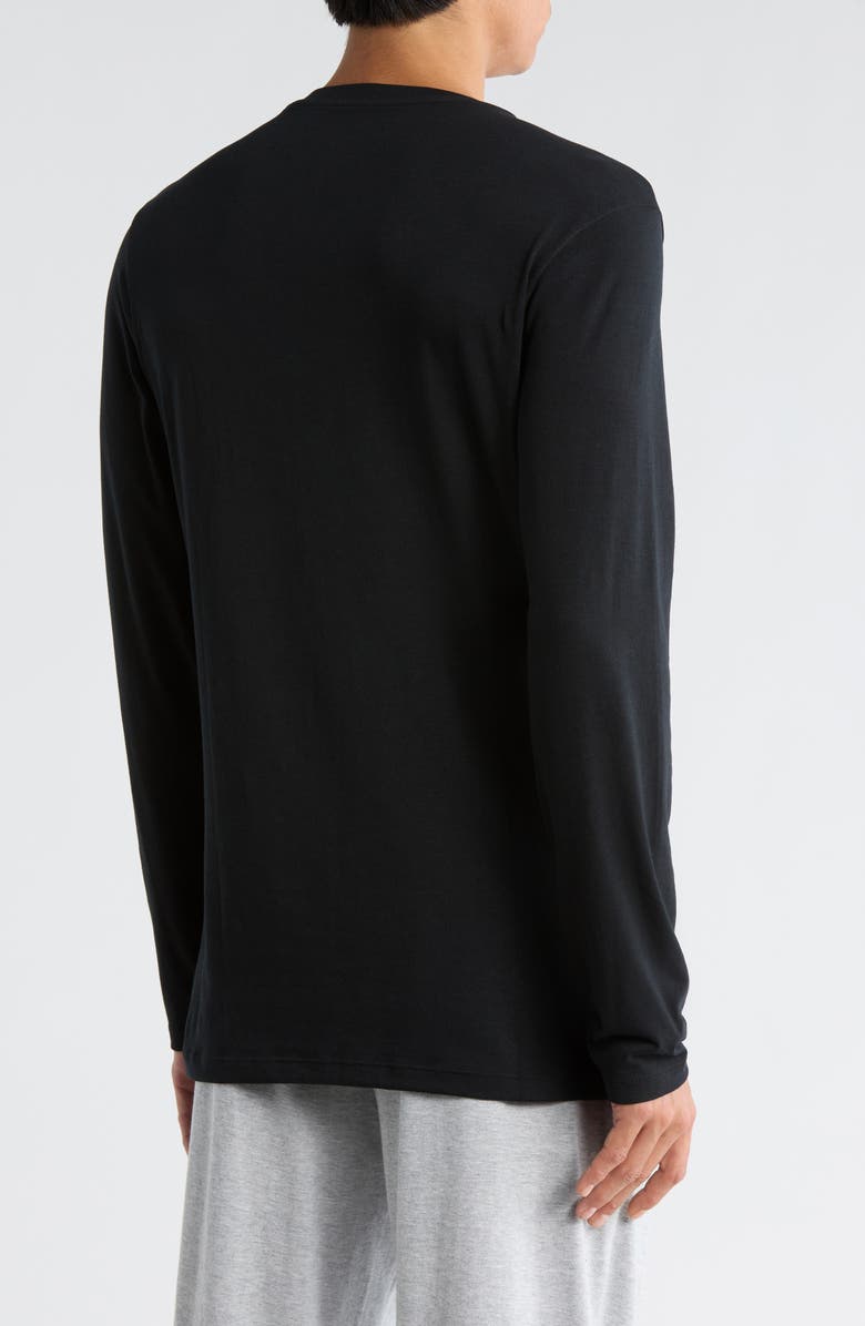 Columbia Long Sleeve Pajama T-Shirt, Alternate, color, Solid Black