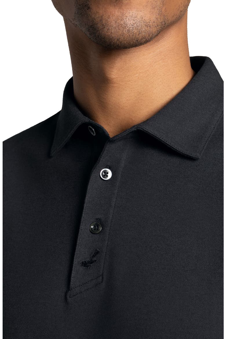 Dagger Supima® Cotton Blend Slim Fit Polo, Alternate, color, MAGPIE BLACK