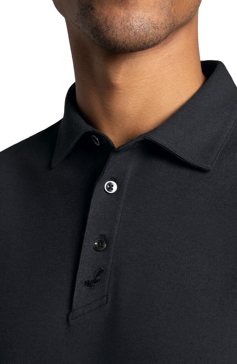 Hypernatural Dagger Supima<sup>®</sup> Cotton Blend Slim Fit Polo, Alternate, color, Magpie Black