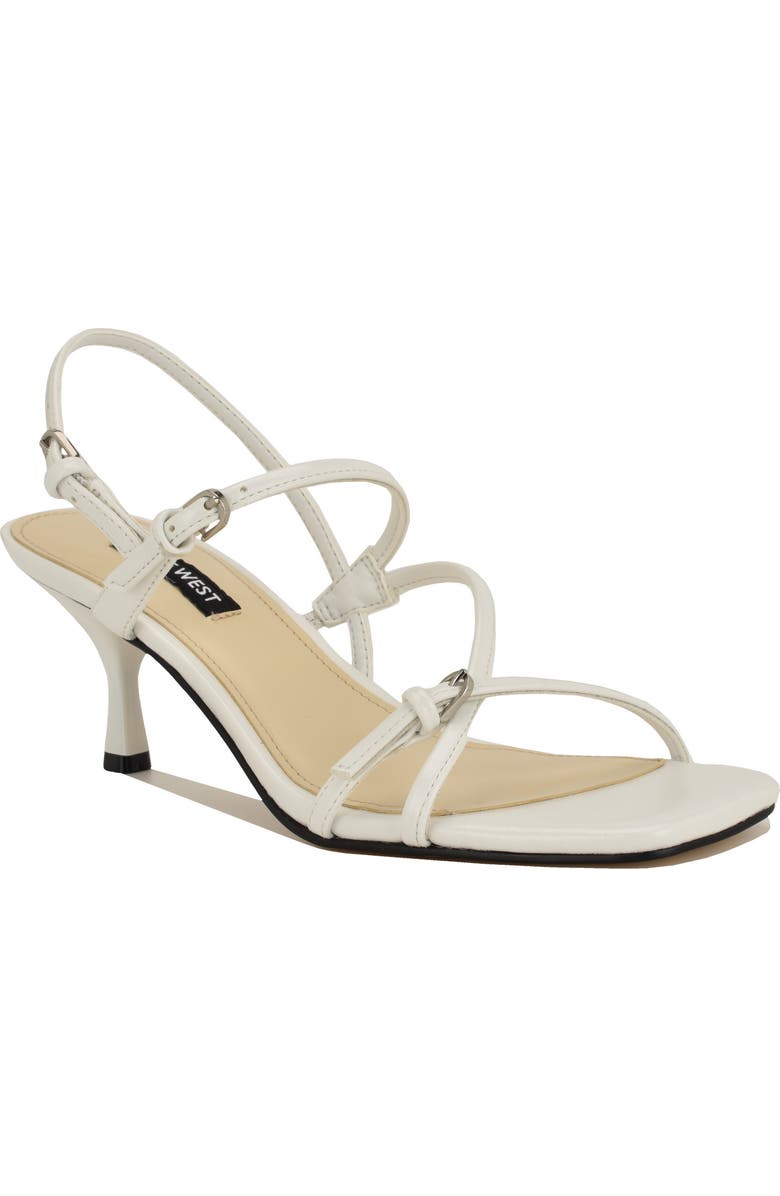Nine West Hayla Strappy Sandal, Main, color, White