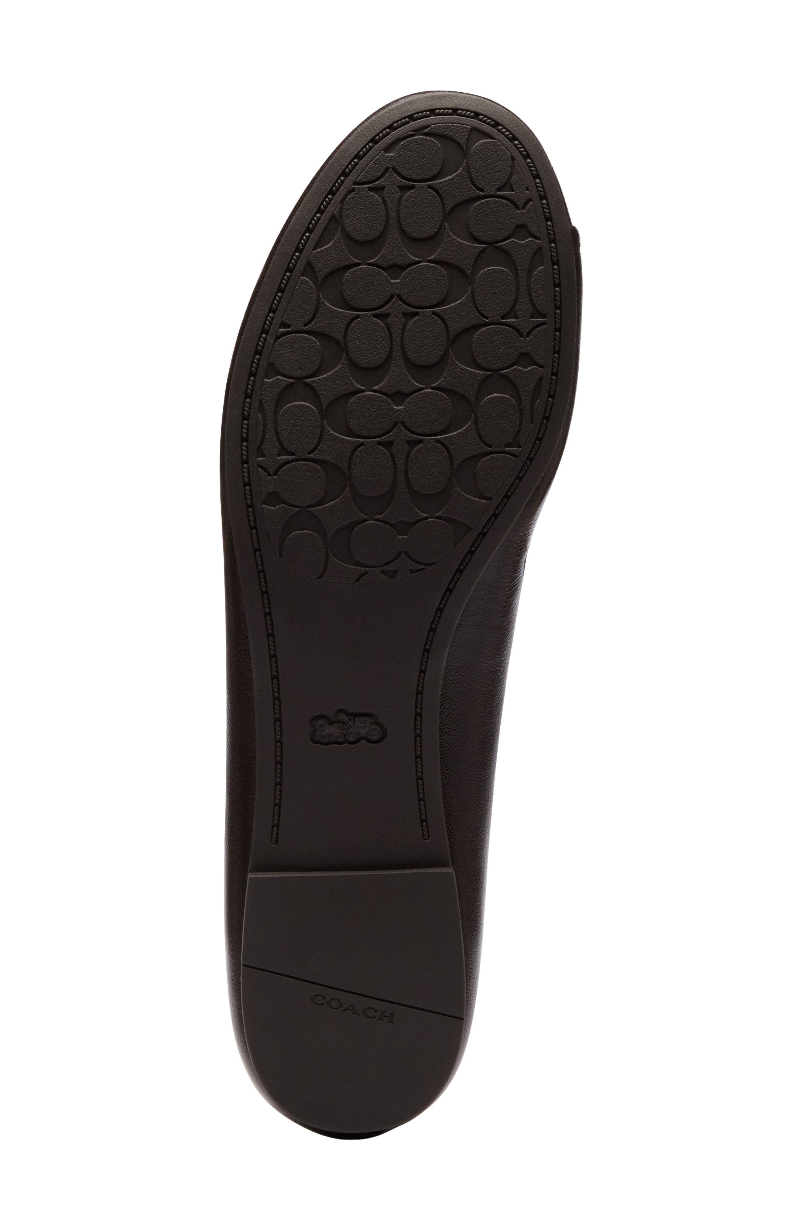 Margot Leather Ballet Flat, Alternate, color, CHOCOLATE