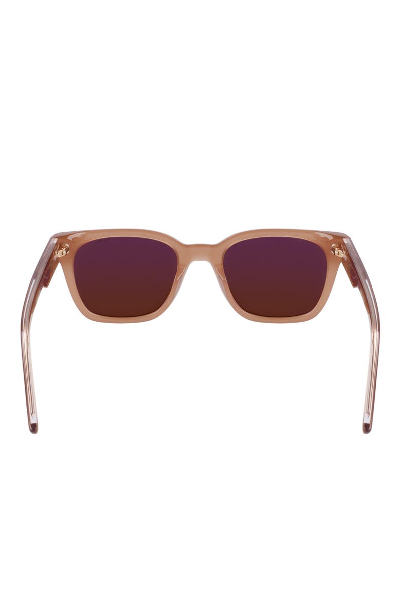 Crescent II 52mm Square Sunglasses, Alternate, color, MILKY MINK / BROWN