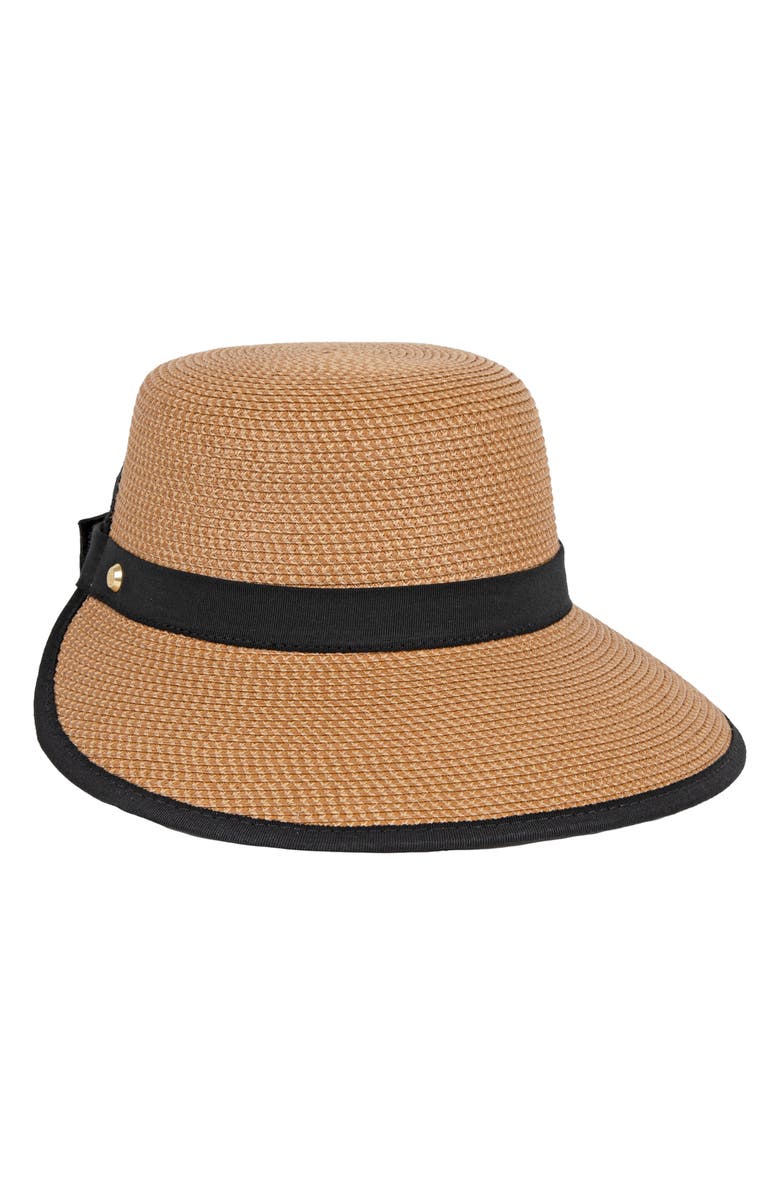 Eric Javits Sunbust Ponytail Notch Sun Hat, Alternate, color,