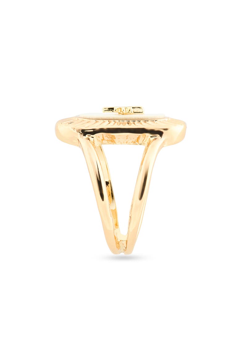 Starburst Mother-of-Pearl Inlay Cocktail Ring, Alternate, color, WHITE- GOLD