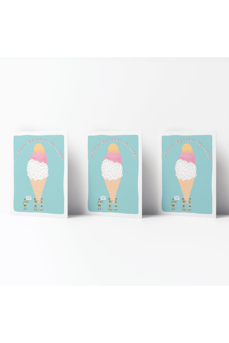 Birthday Greeting Card Pack (3ct) "Ice Cream Delivery", Main, color, Multi-Pack