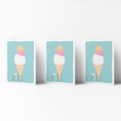 Ramus & Co Birthday Greeting Card Pack (3ct) "Ice Cream Delivery" in Multi-Pack at Nordstrom