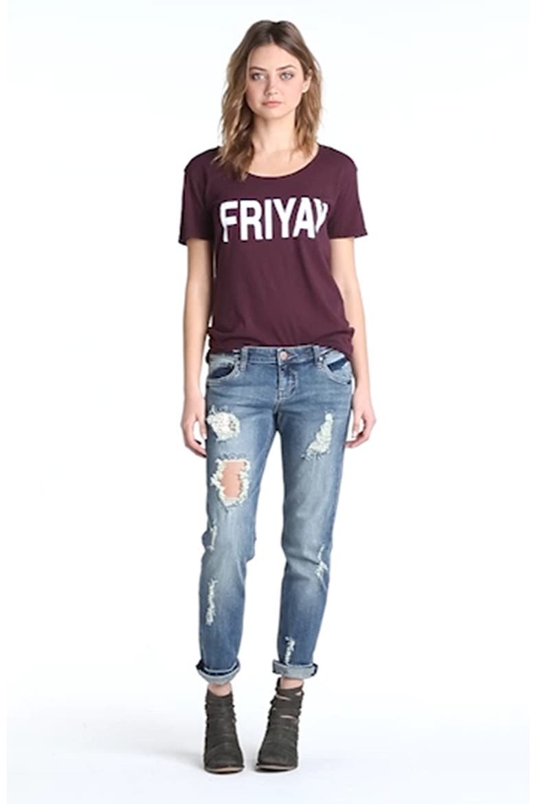 Destroyed Jeans, Alternate, color, MEDIUM WASH