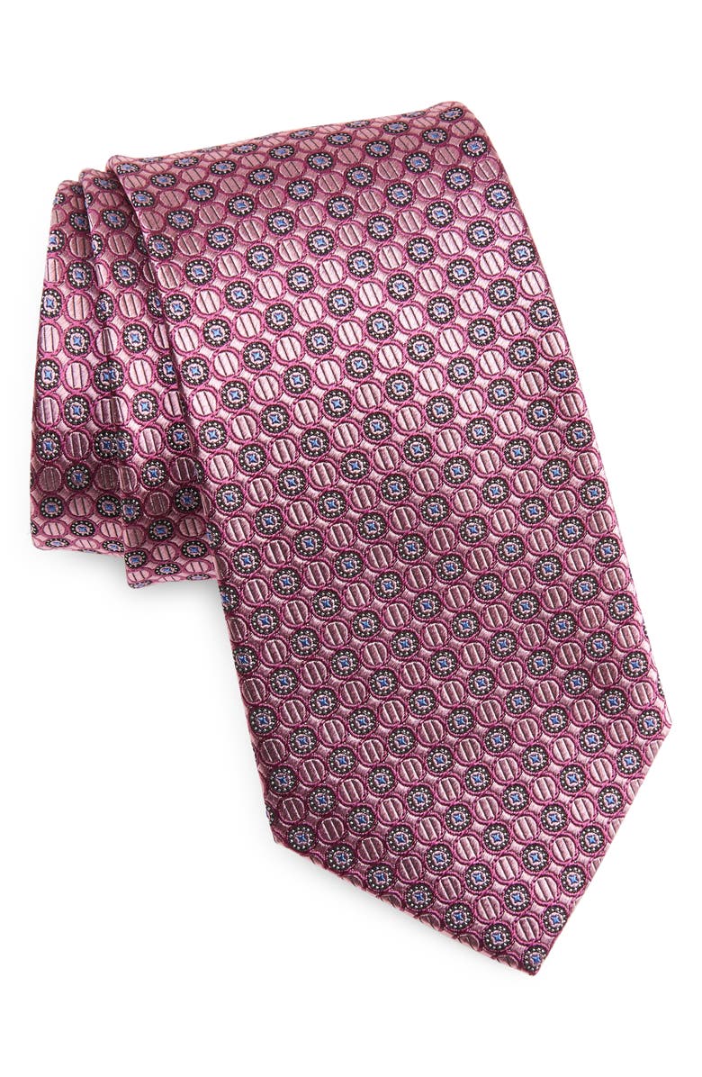 Nordstrom Neat Silk Tie, Main, color, Pink