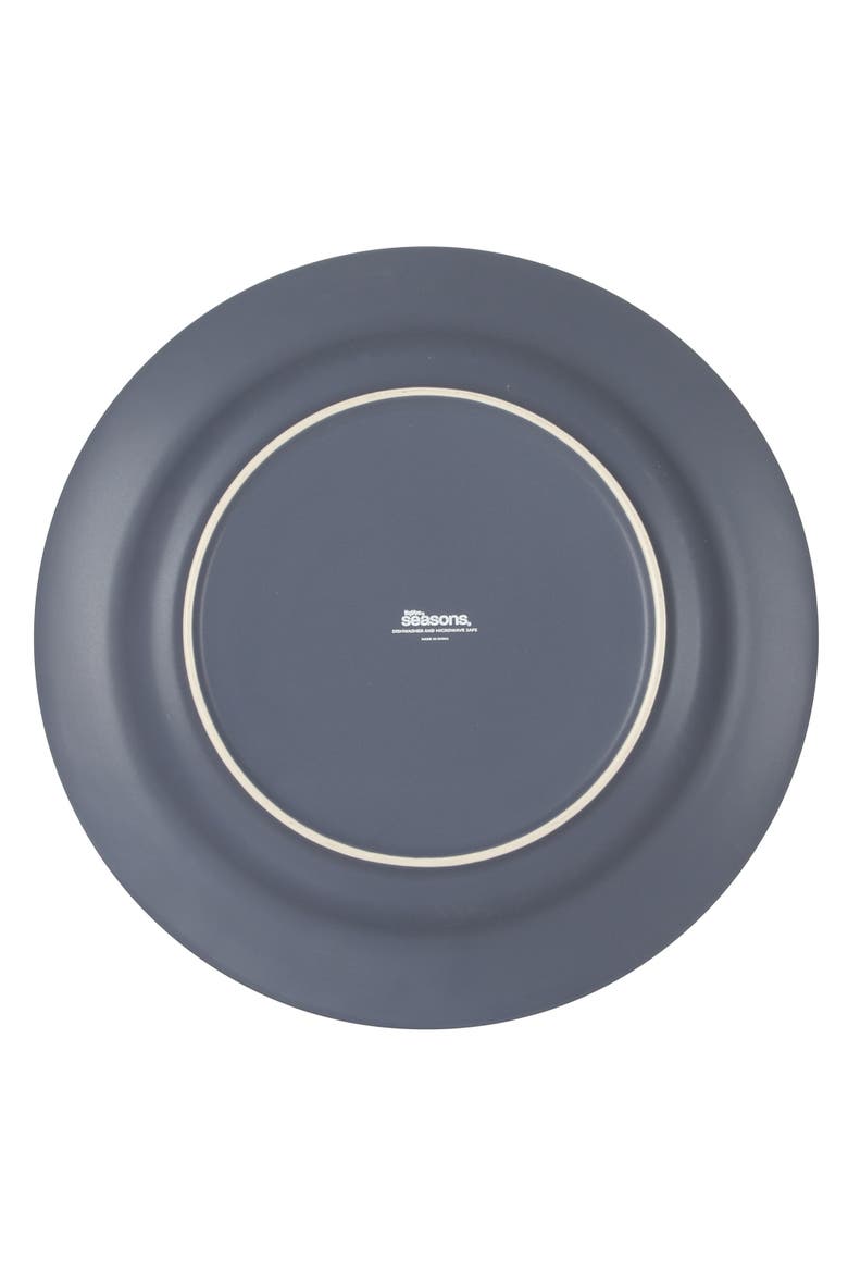 Soleil 12 Piece Stoneware Plates and Bowls Dinnerware Set, Alternate, color, Echo Blue