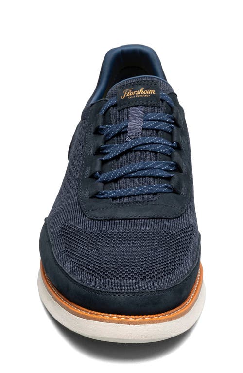 Florsheim Launch Elastic Lace Knit Sneaker In Navy
