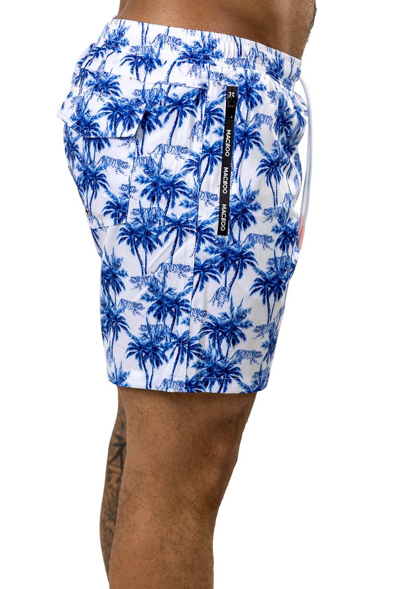 Swim Marthyr Print Swim Trunks, Alternate, color, BLUE
