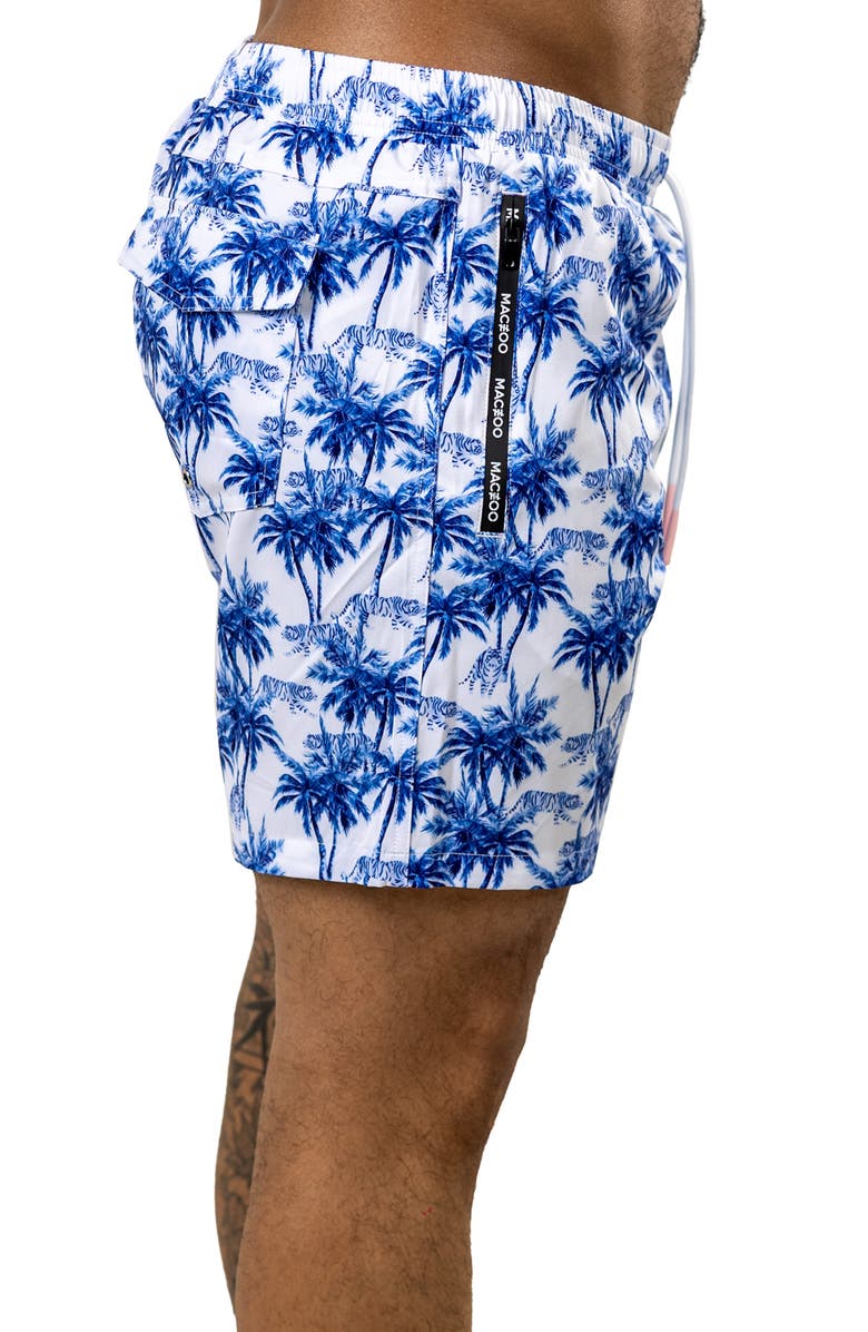 Maceoo Swim Marthyr Print Swim Trunks, Alternate, color, Blue