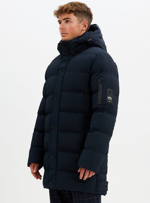 Point Zero Long Puffer In Navy
