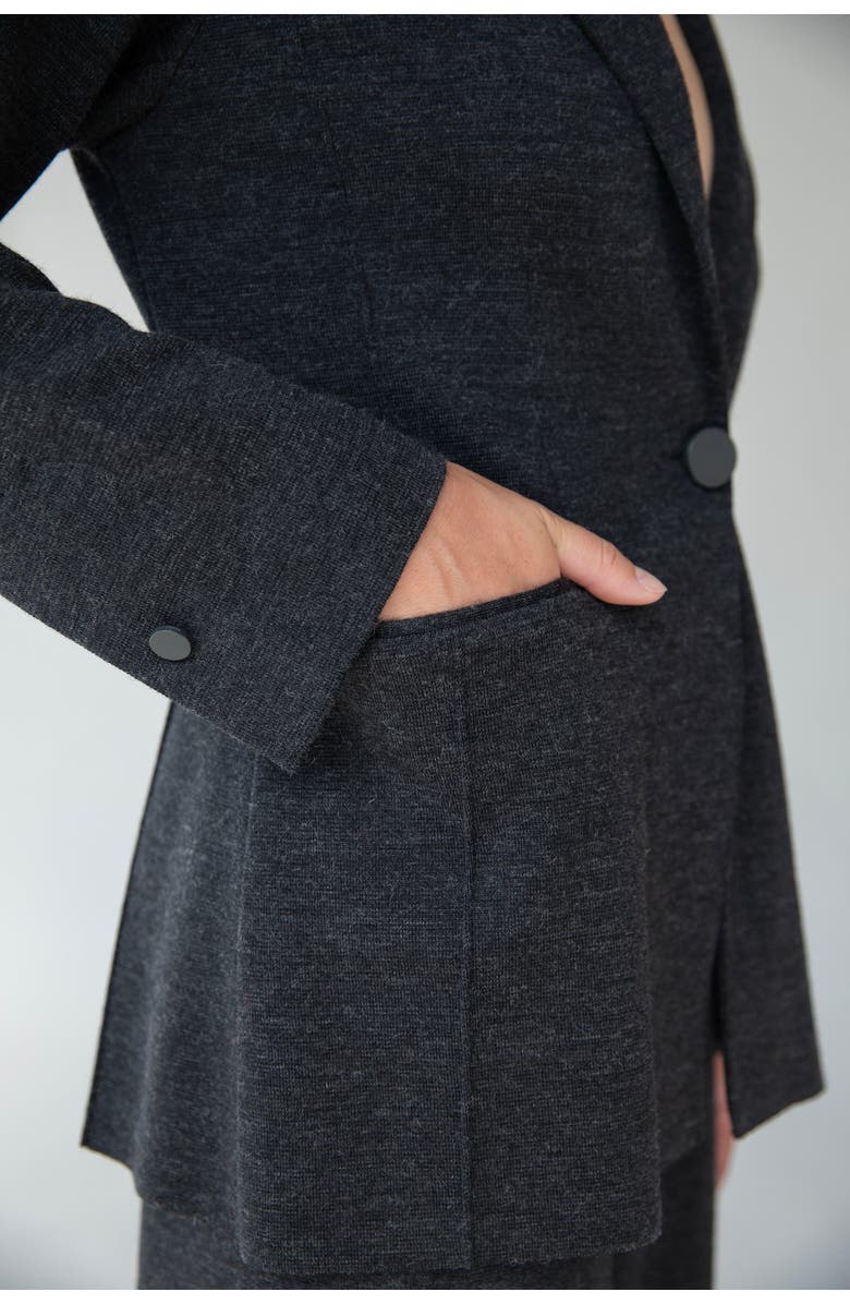 SSKEIN Gabi Blazer, Alternate, color, Charcoal