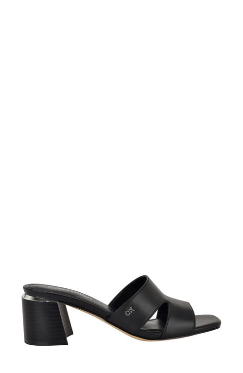 CALVIN KLEIN CALVIN KLEIN VALERY BLOCK HEEL SLIDE SANDAL