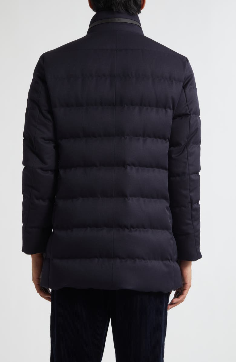 Moncler Vallonpierre Water Repellent Wool Parka, Alternate, color, Dark Navy Blue
