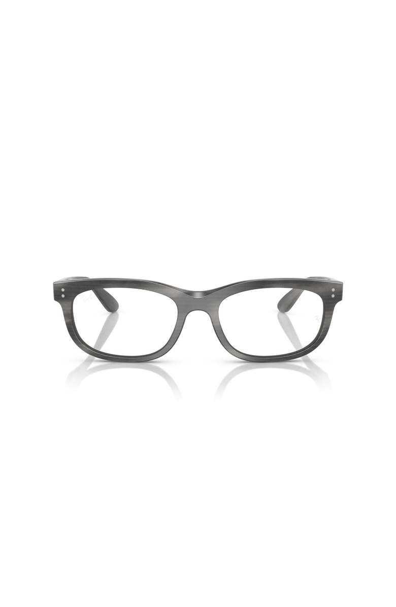 Ray-Ban 54mm Rectangle optical glasses, Alternate, color, Grey