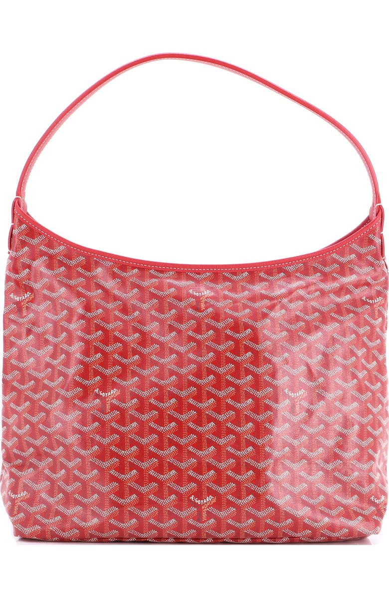 Pre-Owned Goyard Boheme Hobo Coated Canvas, Main, color, Red