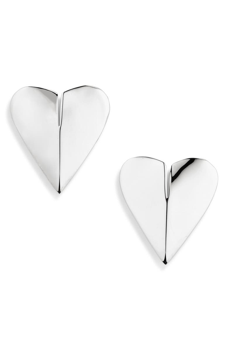 Alaïa Le Coeur Earrings, Main, color, Argent