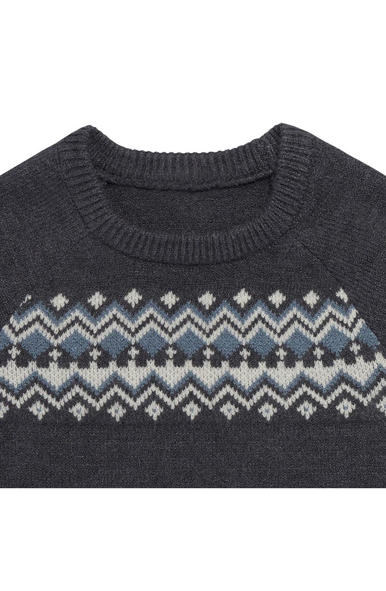 Modern Moments<sup>™</sup> by Gerber Dark Grey Heather Fair Isle Dress, Alternate, color, Dark Grey Fair Isle