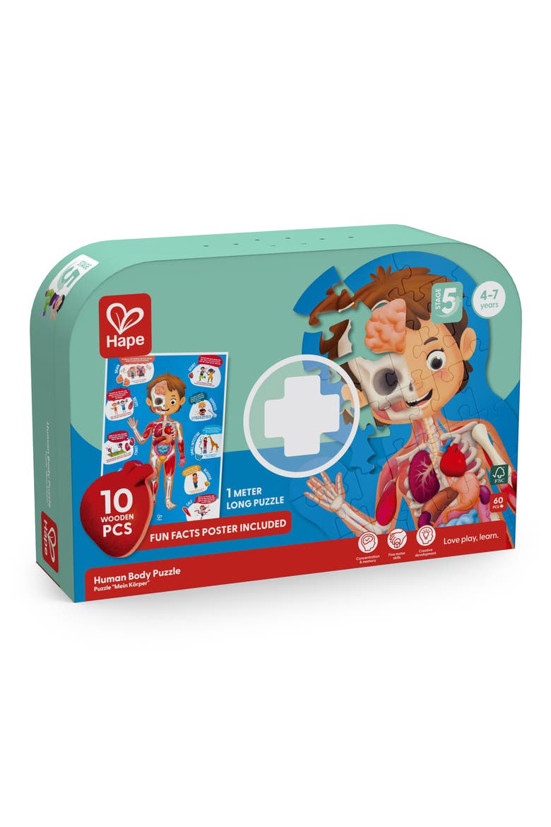 Human Body 50-Piece Puzzle, Alternate, color, MULTIPLECOLOR