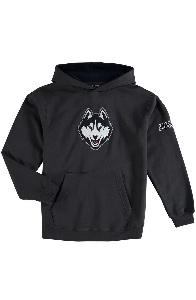 STADIUM ATHLETIC Youth Stadium Athletic Charcoal UConn Huskies Big Logo Pullover Hoodie, Main, color, Charcoal
