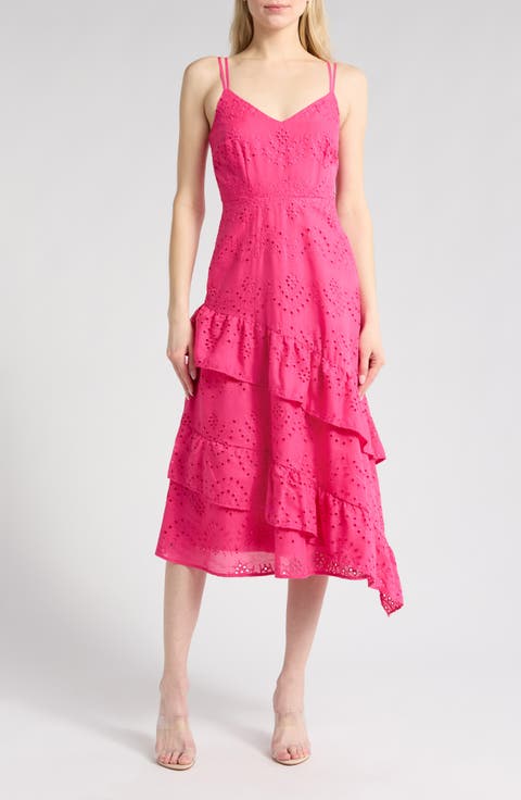 Embroidered Eyelet Ruffle Sundress
