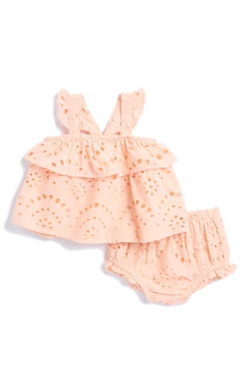 Jessica Simpson Babies'  Cotton Eyelet Top & Bloomers Set