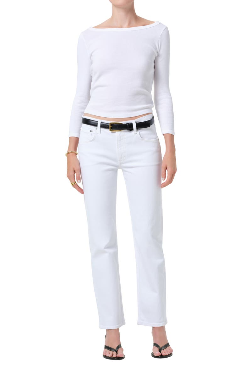 Anissa Straight Leg Jeans, Alternate, color, BON BON WHITE